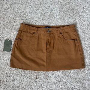 Dairy Boy Mini Skirt – Camel Brown – Size 26 – NWT